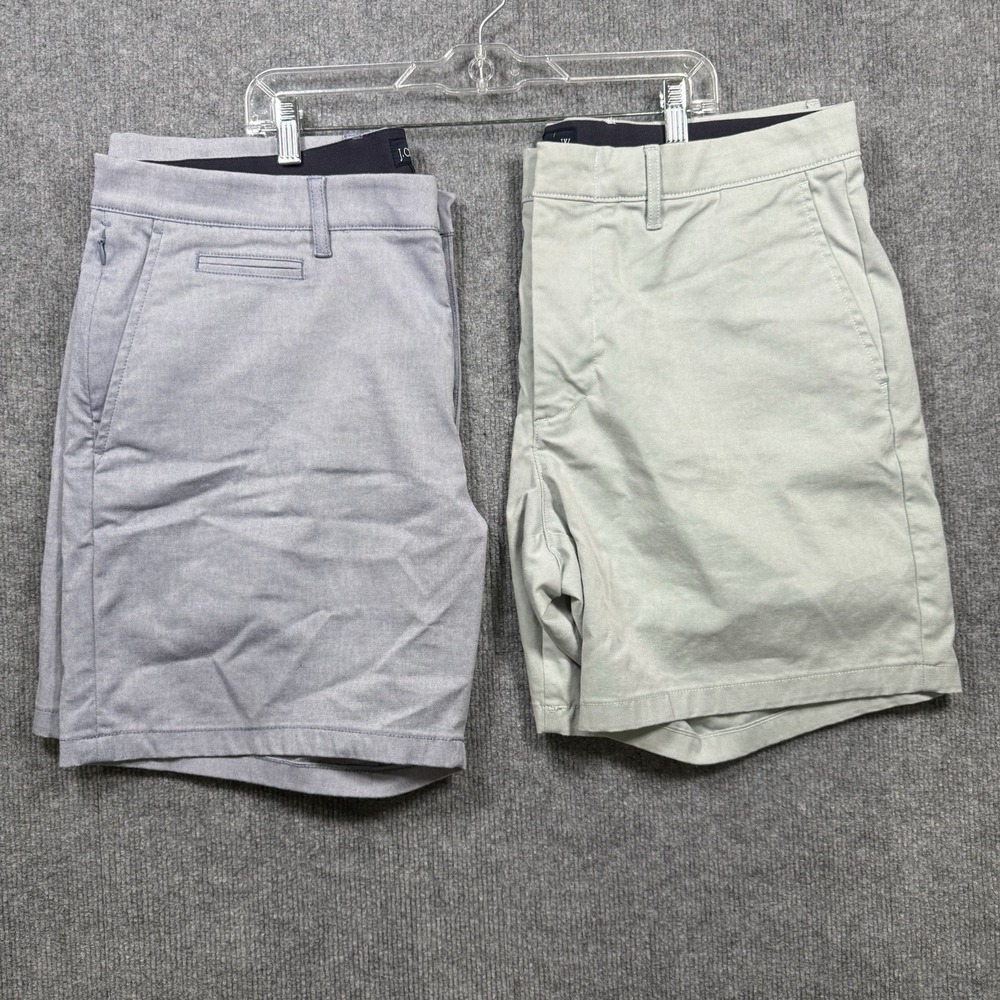 Lot of 2 J.Crew Mens Chino Shorts W36 Blue Green Flat Front Casual - Picture 4 of 16